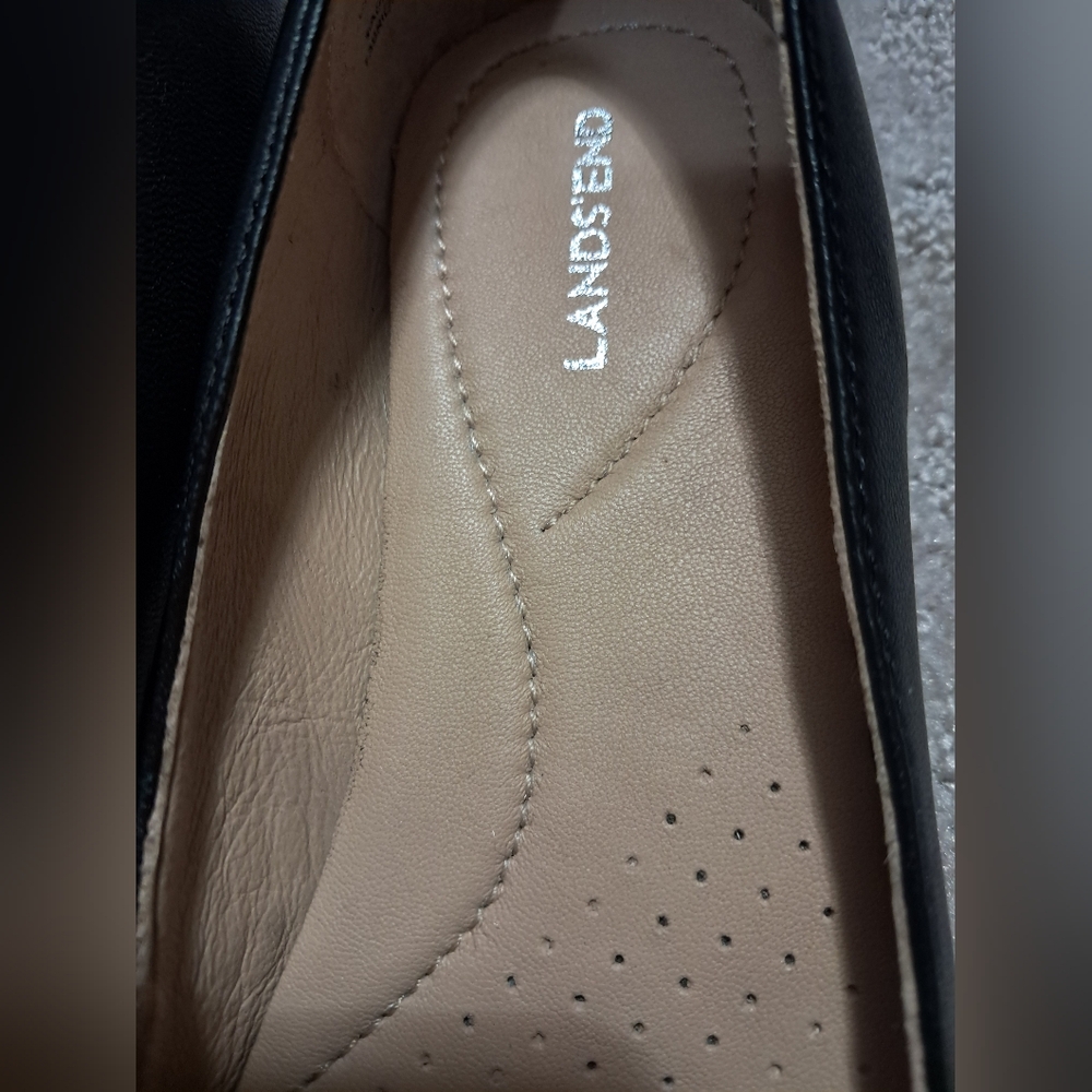 Lands' End Ballet Flats 7.5 with Textured Toe Black Shoes NEW Without TAG - Picture 8 of 9
